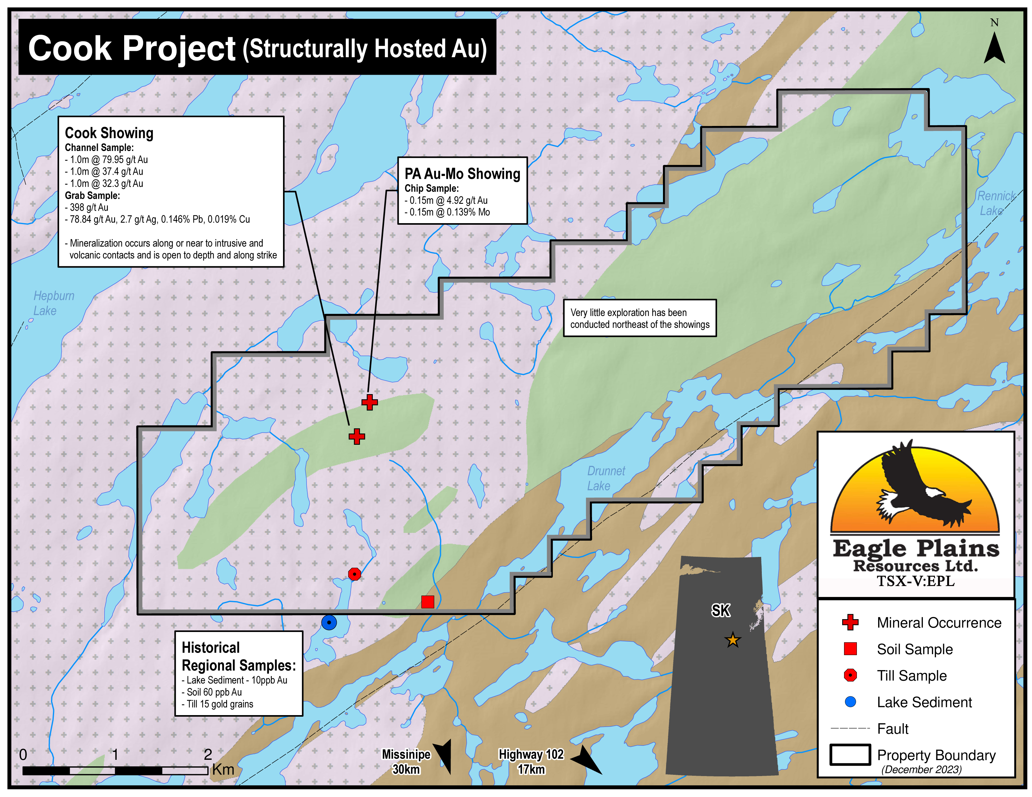 Cook Gold Project Saskatchewan - Eagle Plains Resources