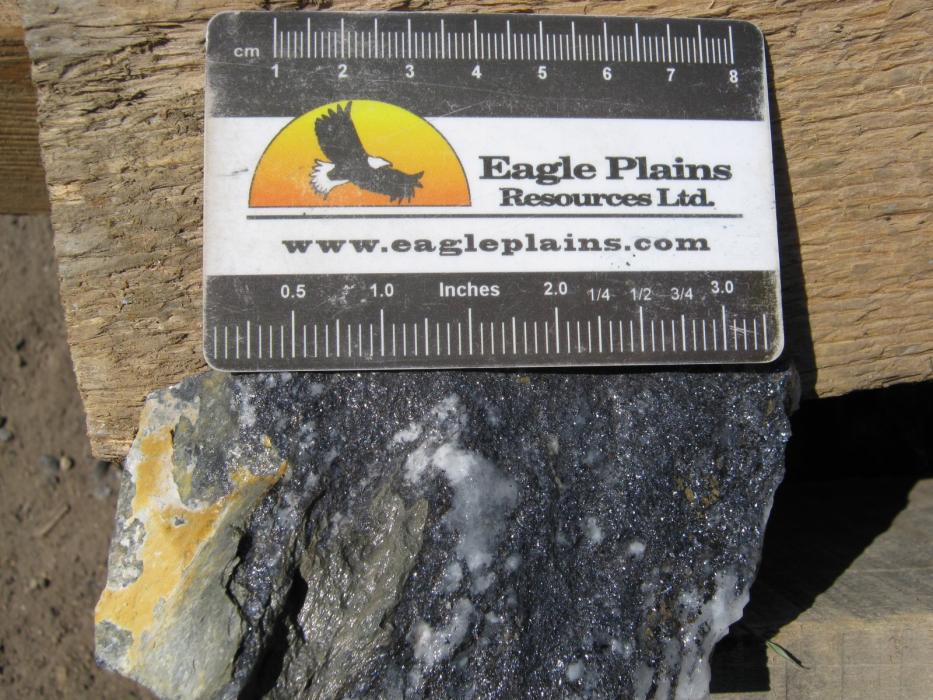 Acacia Zone, 2012 galena mineralization in rock sample
