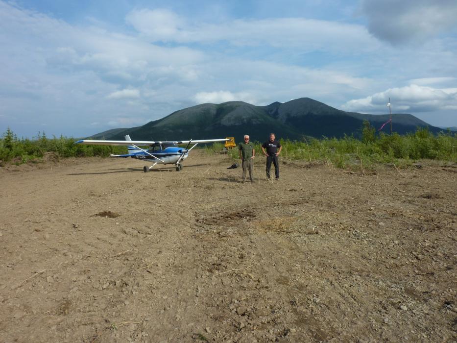Landed on the Airstrip at the Rusty Springs Critical Metals Exploration Project in the Yukon
