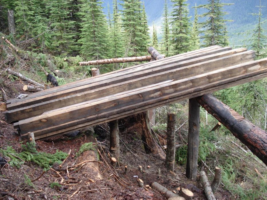 Drill pad under construction the Wildhorse Gold Project in Southeastern British Columbia