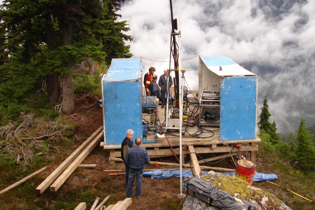 Drilling Underway in 2005 at Elsiar (LCR) Project in Northwestern British Columbia