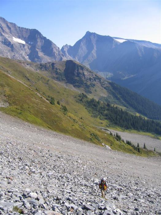 Looking from the Rare Earth Elenment Butress Peak Anomaly to the north toward the Waterloo showing at the Ice River Complex Project
