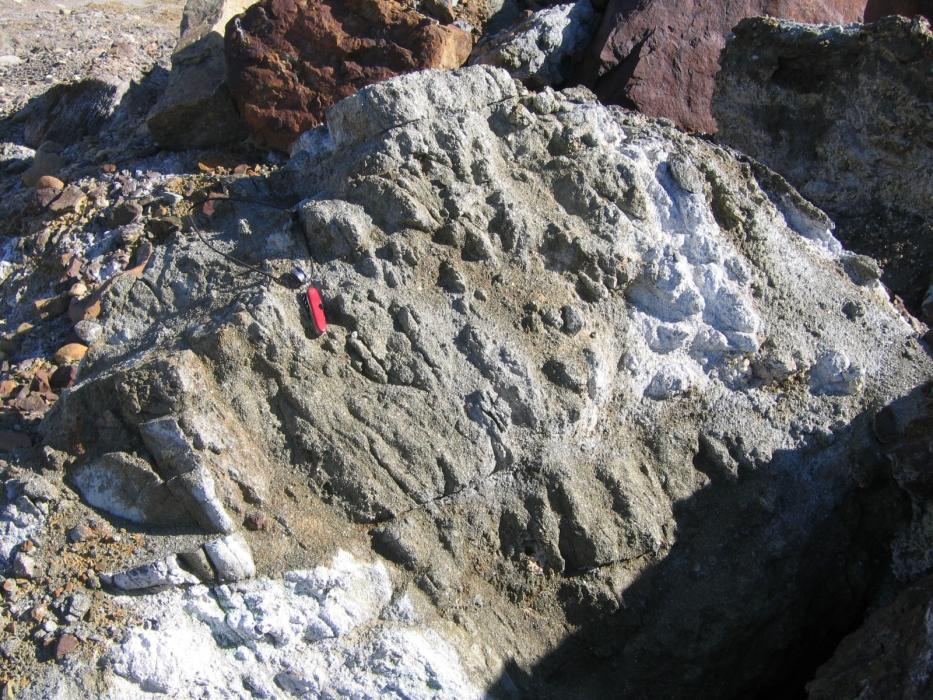Pyritic Clay Sericite Schist Fault Gouge at the Pelly Mountain Critical Minerals Exploration Project