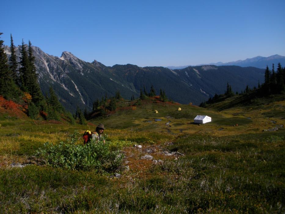 West Cu-Au Zone Exploration Camp During the 2009 Program at teh Elsiar Property in Northwestern British Columbia