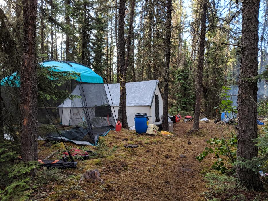 Brownell Project Exploration Camp 2018 Kitchen and Office Tents - Northern Saskatchewan