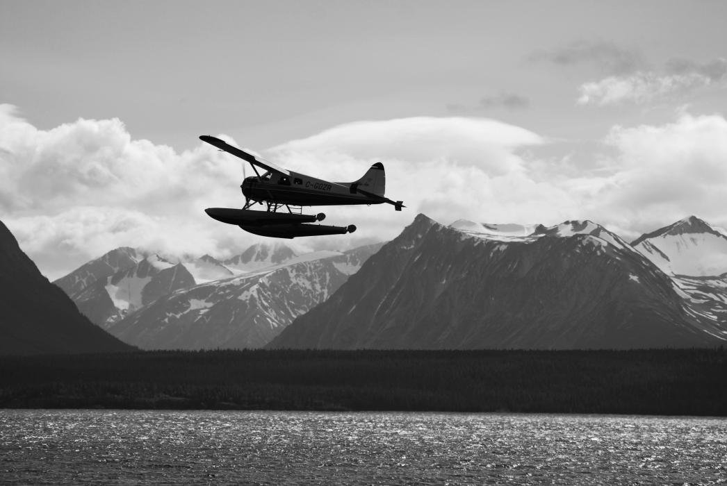 Float Plane taking off from Atlin Lake NW BC