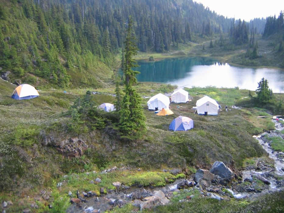 Exploration camp at the Hat Zone of the Kalum Project in Northwest BC