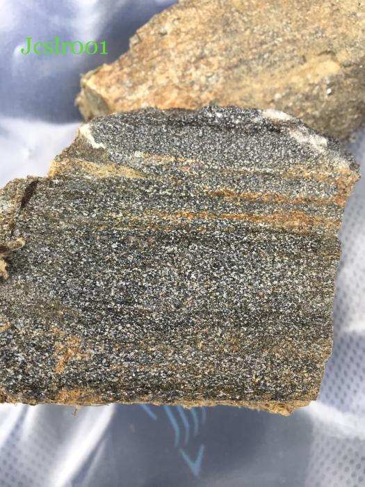 Mineralized Rock Sample from the Slocan Graphite Project in Southeastern British Columbia
