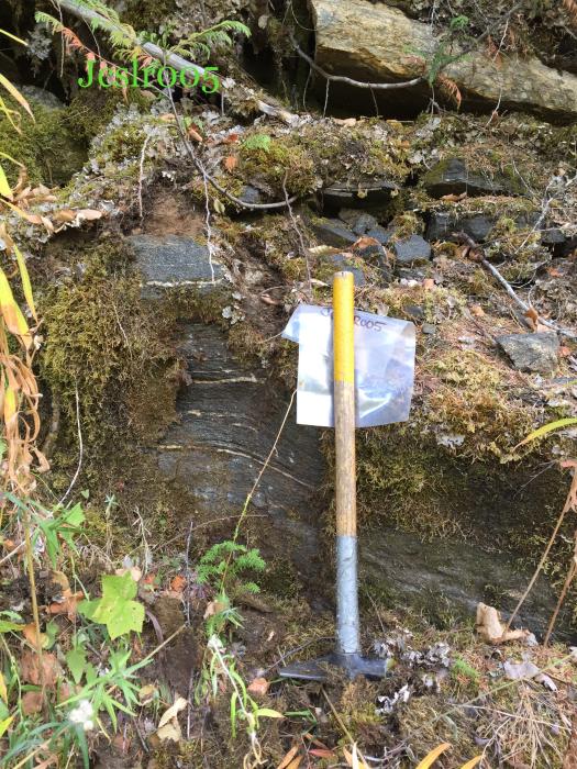 Rock Sample Location at the Slocan Graphite Project in Southeastern British Columbia
