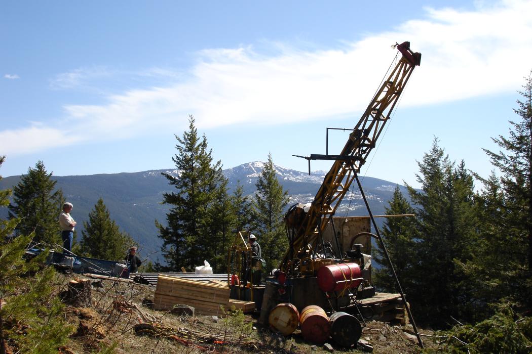 Drilling uunderway at the Iron Range Project in Southeastern British Columbia