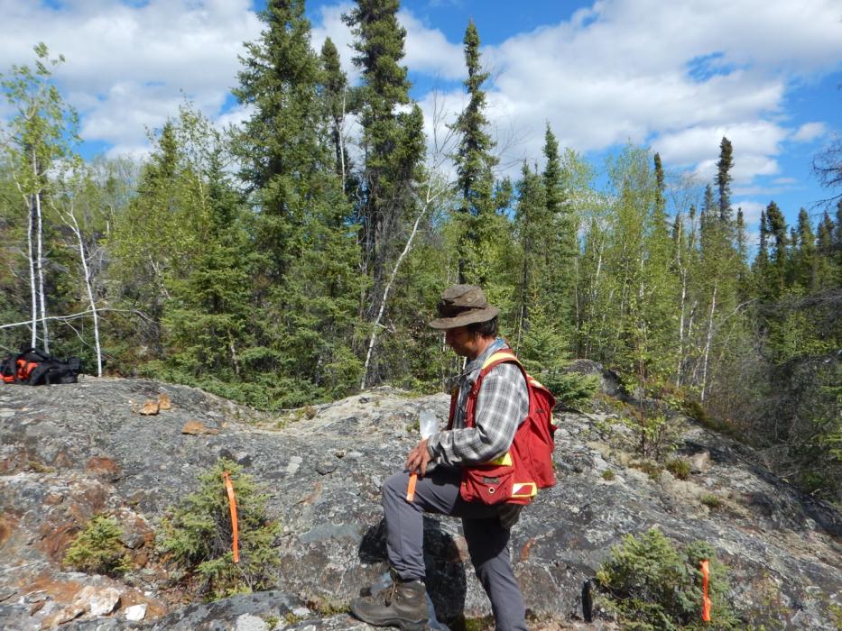 Prospecting at Pine Channel northern Saskatchewan