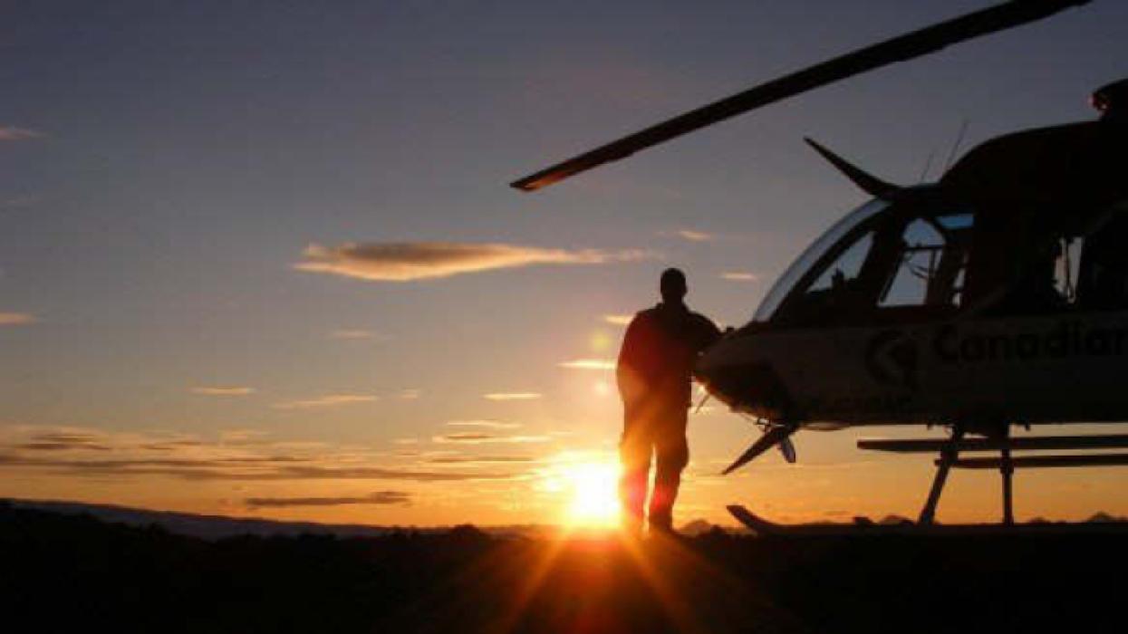 Helicopter at Sunset